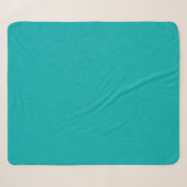 Couverture Sherpa Fond visuel sarcelle calme et simple texturé (Devant (Horizontal))