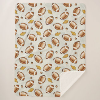 Couverture Sherpa Football d'automne - Impression Motif transparente