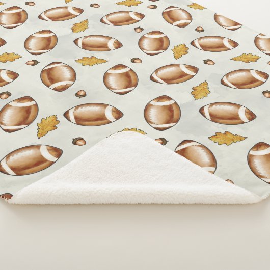Couverture Sherpa Football d'automne - Impression Motif transparente (3/4)