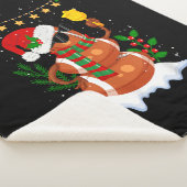 Couverture Sherpa Football Snowman Santa Hat Joyeux Noël (3/4)