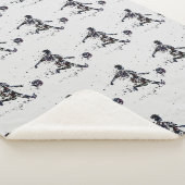 Couverture Sherpa Football Sport Graphisme Art noir gris (3/4)