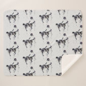 Couverture Sherpa Football Sport Graphisme Art noir gris (Devant (Horizontal))