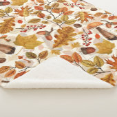 Couverture Sherpa Forêt automnale sur blanc (3/4)