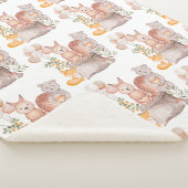 Couverture Sherpa Forêt boisée mignonne Bébé amis animaux (3/4)