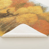 Couverture Sherpa Forêt d'automne, cerf numérique et renard. (3/4)