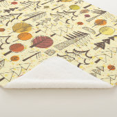 Couverture Sherpa Forêt d'automne : Motif graphique transparent. (3/4)