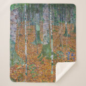 Couverture Sherpa Forêt de Birch | Gustav Klimt | (Devant)
