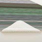 Couverture Sherpa Forêt de pins marron et vert rayé (3/4)