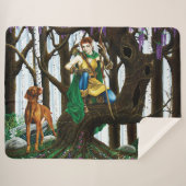 Couverture Sherpa Forêt d'elfes de Chien Vizsla (Devant (Horizontal))