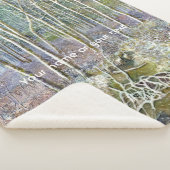 Couverture Sherpa forêt d'hiver peinture aquarelle (3/4)