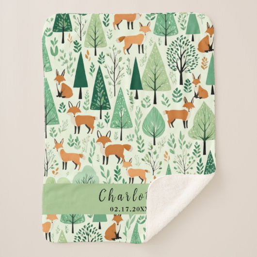 Couverture Sherpa Forêt enchantée (Devant)