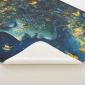 Couverture Sherpa Forêt enchantée de papillons Déesse (1) (3/4)