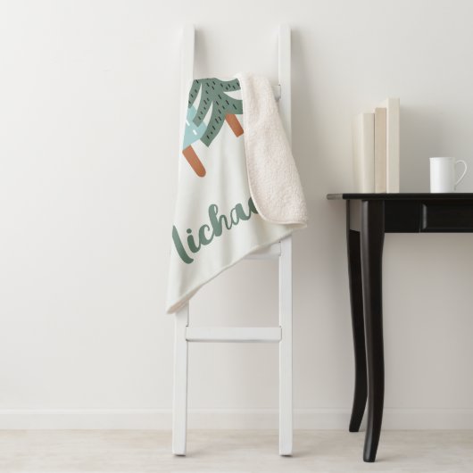 Couverture Sherpa Forêt magique arc-en-ciel mignonne (En situation)