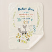 Couverture Sherpa Forêt Nourriture Fox Feuille Motif Floral Statisti (Devant)