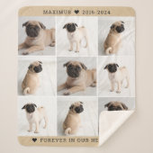 Couverture Sherpa Forever in Our Hearts Chien Photo Collage Memorial (Devant)