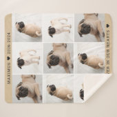 Couverture Sherpa Forever in Our Hearts Chien Photo Collage Memorial (Devant (Horizontal))