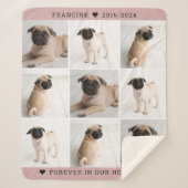 Couverture Sherpa Forever in Our Hearts Chien Photo Collage Memorial (Devant)