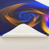 Couverture Sherpa Forme de tourbillon Abstrait Bleu orange (3/4)