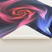 Couverture Sherpa Forme De Vortex Abstrait Rouge Et Bleu (3/4)