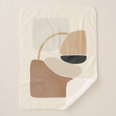 Couverture Sherpa Formes Abstraites neutres | Art Moderne Minimal (Devant)