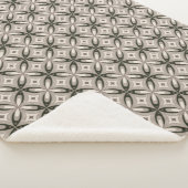 Couverture Sherpa Formes circulaires rétro beige et marron (3/4)