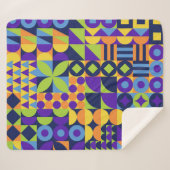 Couverture Sherpa formes géométriques Abstraites motif transparent (Devant (Horizontal))