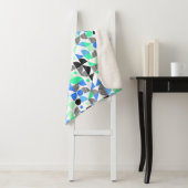 Couverture Sherpa Formes géométriques bleues modernes (En situation)