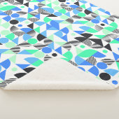 Couverture Sherpa Formes géométriques bleues modernes (3/4)