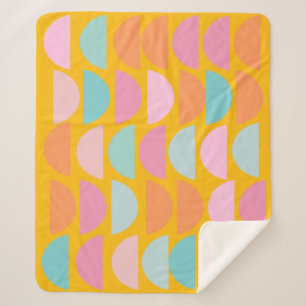 Couverture Sherpa Formes géométriques colorées jouées en jaune