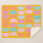 Couverture Sherpa Formes géométriques colorées jouées en jaune (Devant (Horizontal))