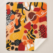 Couverture Sherpa Formes géométriques de dessin à la main Abstraites (Devant)