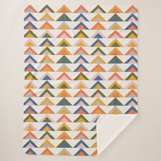 Couverture Sherpa Formes géométriques mignonnes dans les couleurs d' (Devant)