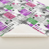 Couverture Sherpa formes géométriques modernes Abstraites rayées (3/4)