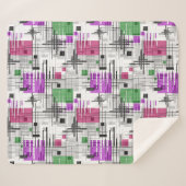 Couverture Sherpa formes géométriques modernes Abstraites rayées (Devant (Horizontal))