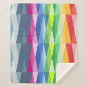 Couverture Sherpa Formes géométriques modernes Motif arc-en-ciel (Devant)