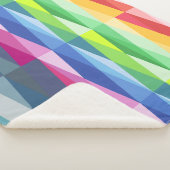 Couverture Sherpa Formes géométriques modernes Motif arc-en-ciel (3/4)