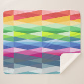 Couverture Sherpa Formes géométriques modernes Motif arc-en-ciel (Devant (Horizontal))