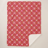 Couverture Sherpa Formes géométriques modernes Motif en rouge vif (Devant)
