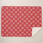 Couverture Sherpa Formes géométriques modernes Motif en rouge vif (Devant (Horizontal))