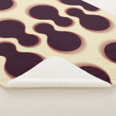 Couverture Sherpa Formes globulaires épineuses, teintes marron motif (3/4)