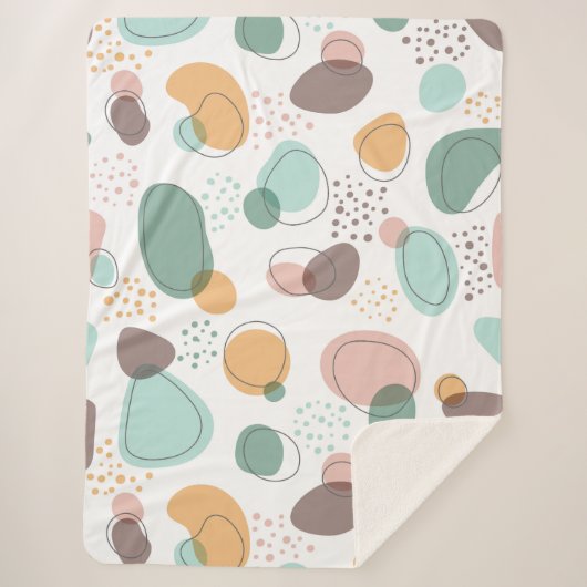 Couverture Sherpa Formes organiques motif transparent (Devant)