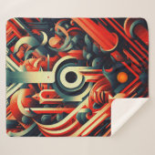 Couverture Sherpa Formes stylisées Abstraites (Devant (Horizontal))