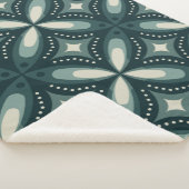 Couverture Sherpa formes vertes rétro (3/4)