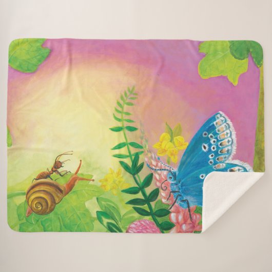 Couverture Sherpa Fourmi, escargot et papillon de Chapman (Devant (Horizontal))