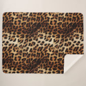 Couverture Sherpa Fourre Empreinte de léopard (Devant (Horizontal))