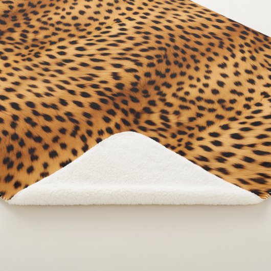 Couverture Sherpa Fourrure animale Cheetah (3/4)