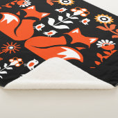 Couverture Sherpa Fox Nordic Scandinavian Folk Art (3/4)