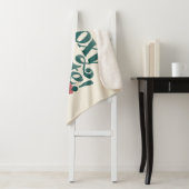 Couverture Sherpa Foxy Cute avec Fleurs (En situation)