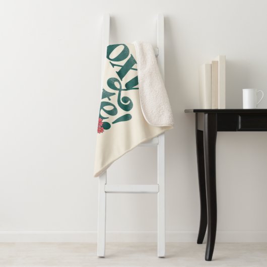 Couverture Sherpa Foxy Cute avec Fleurs (En situation)