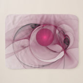 Couverture Sherpa Fractal Balançant, Art Abstrait Moderne Rose de Ba (Devant (Horizontal))